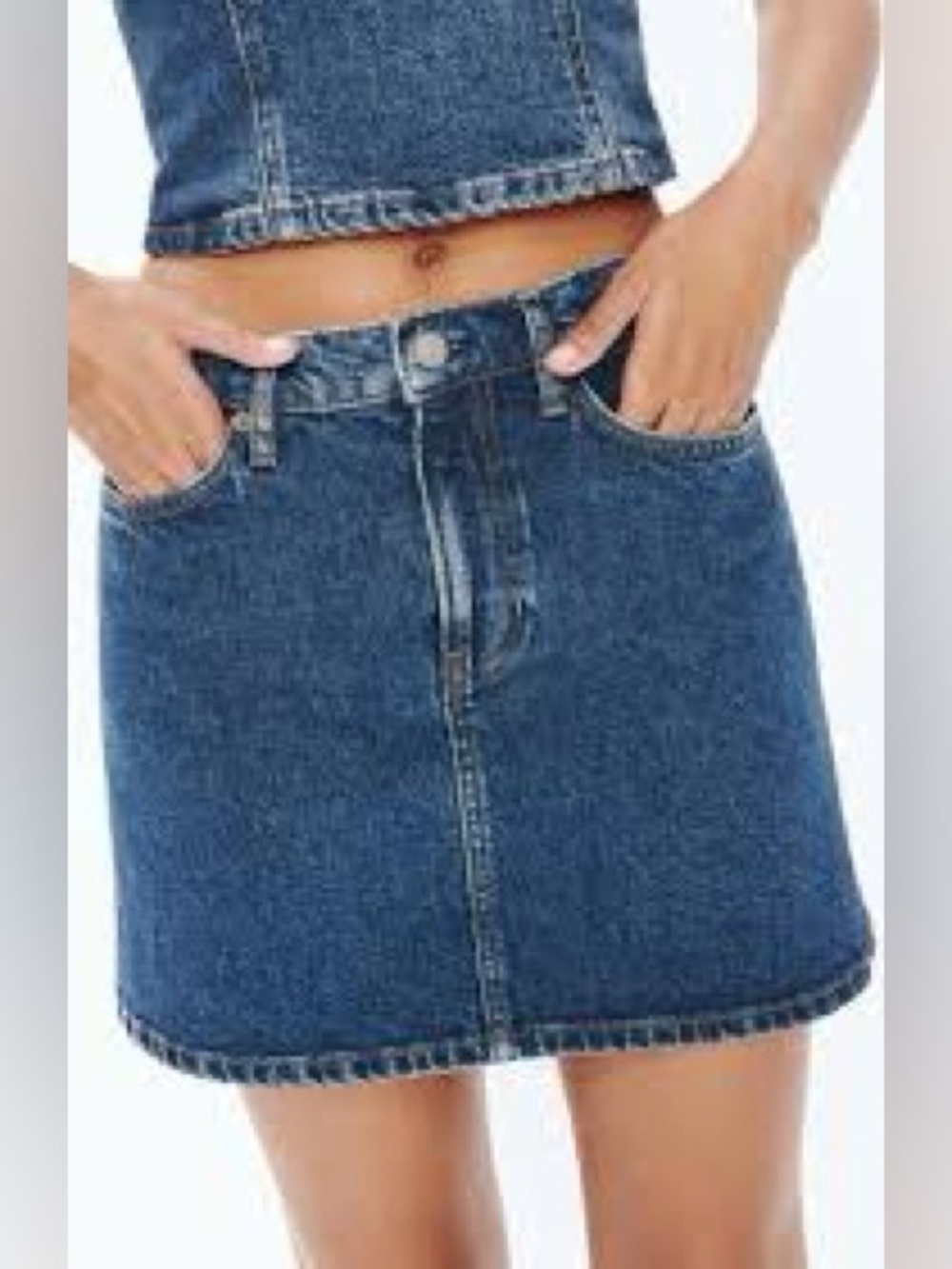 Reformation Indigo Denim Mini Skirt NWOT